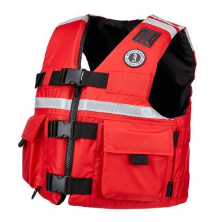 Mustang SAR Vest w/SOLAS Reflective Tape - Red - XL