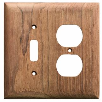 Whitecap Teak Toggle Switch/Duplex/Receptacle Cover Plate