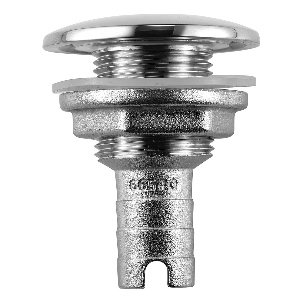 Attwood Stainless Steel Thru-Hull Short Straight Barbed - 5/8" Inner Diameter Attwood Stainless Steel Thru-Hull Short Straight Barbed - 5/8" Inner Diameter