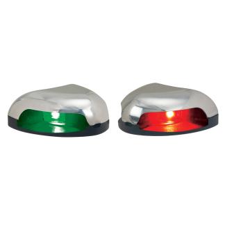 Perko Red/Green Horizontal Mount Side Light - Pair - Stainless Steel