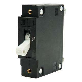 Egis C Series White Toggle Panel Mount Circuit Breaker - Single Pole 15A
