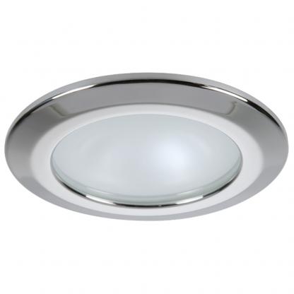 Quick Kor XP Downlight LED - 4W, IP66, Screw Mounted - Round Stainless Bezel, Round Warm White Light