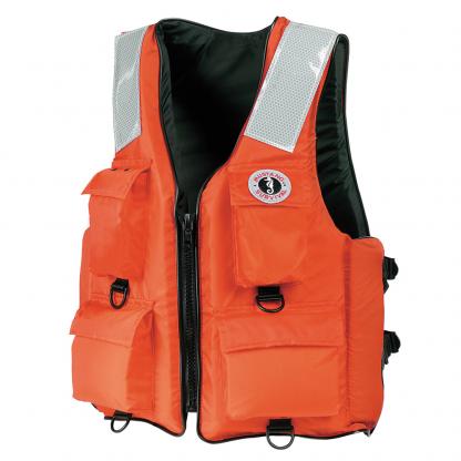 Mustang 4-Pocket Flotation Vest - Orange - Medium