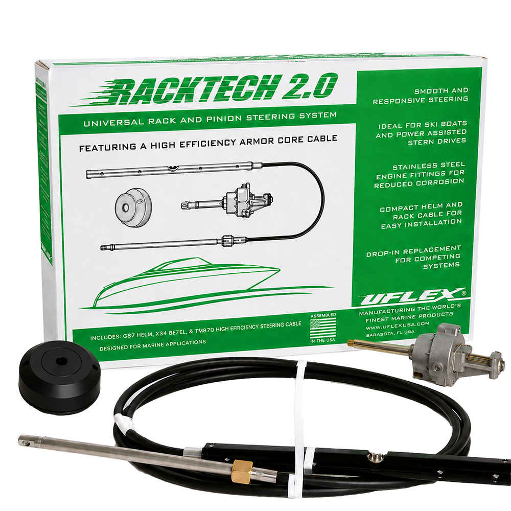 Uflex Racktech™ - 2.0 High Efficiency Rack & Pinion System Kit - 14' Cable Uflex Racktech™ - 2.0 High Efficiency Rack & Pinion System Kit - 14' Cable