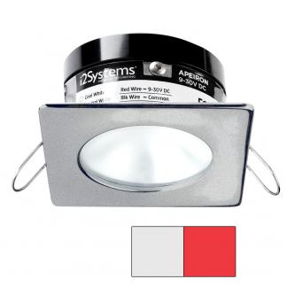 i2Systems Apeiron PRO A503 - 3W Spring Mount Light - Square/Round - Cool White & Red - Brushed Nickel Finish