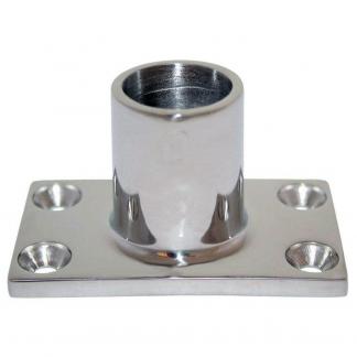 Whitecap 1" O.D. 90° Rectangle Base SS Rail Fitting