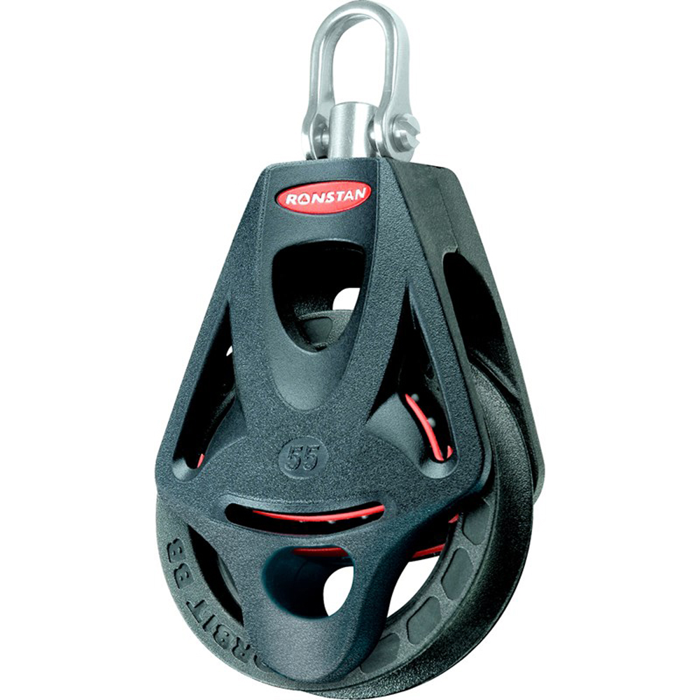 Ronstan Series 20 Ball Bearing Block - Single With Loop Top Becket - Puleggia Per Corda Fino A 6mm, Disco Ø 20mm, SWL 250dan, Carico Rottura 550dan