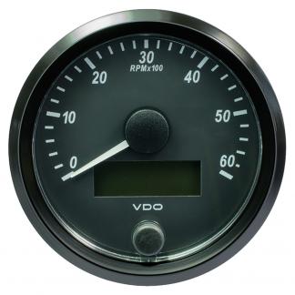 VDO SingleViu 80mm (3-1/8") Tachometer - 6,000 RPM