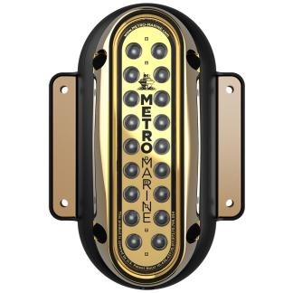 Metro Marine High-Output Vertical Surface Mount Light w/Intelligent Monochromatic LED's - Blue, 90° Beam