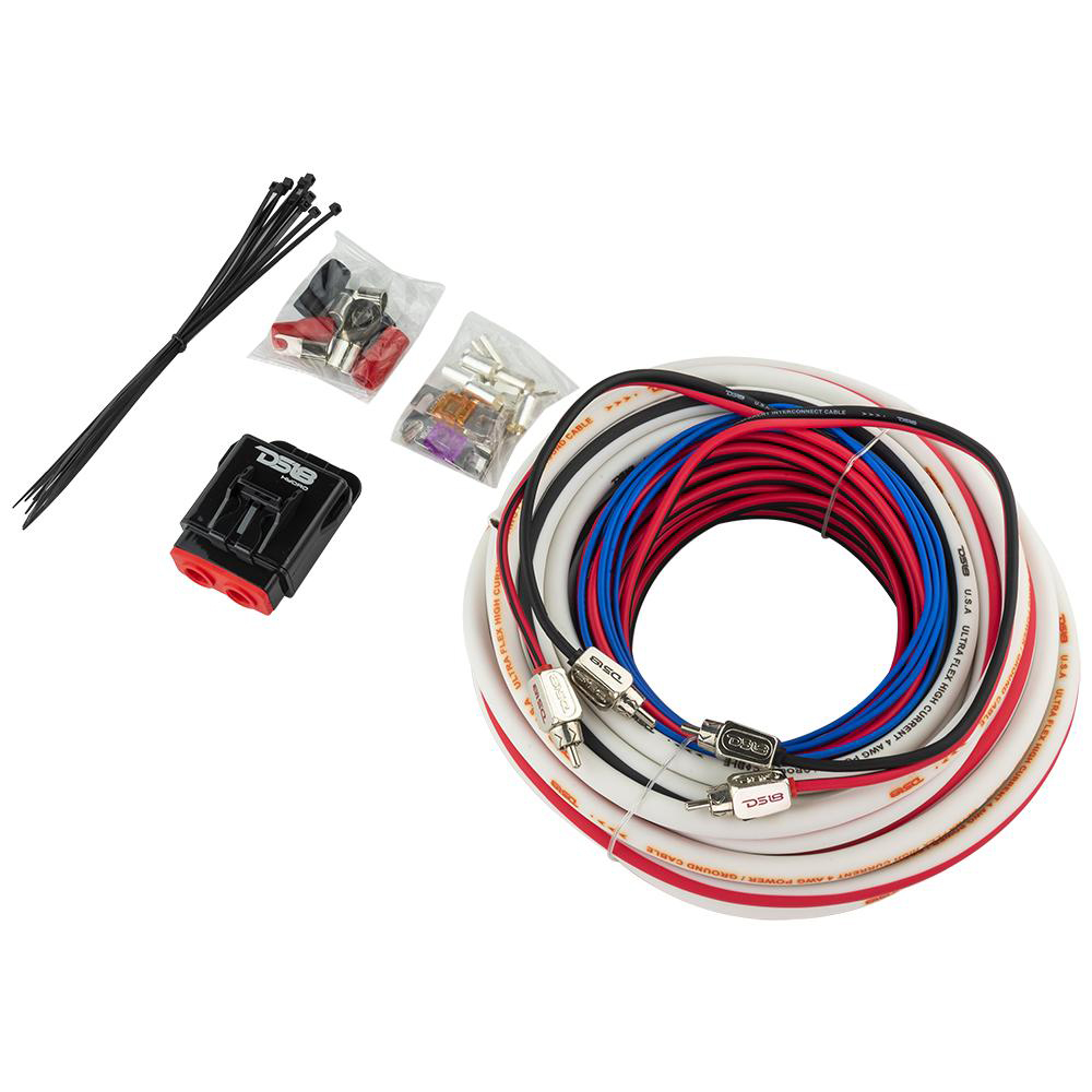 DS18 Hydro Power Amplifier Install Kit - 4GA DS18 Hydro Power Amplifier Install Kit - 4GA