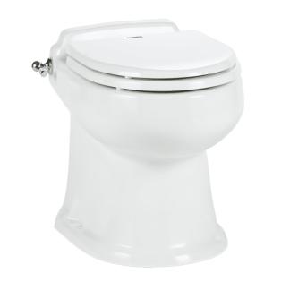 Dometic™ MasterFlush 8740 White Electric Macerating Toilet - Raw/Fresh Water