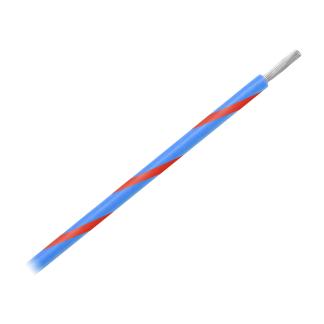 Pacer 14 AWG Gauge Striped Marine Wire 500' Spool - Blue w/Red Stripe