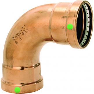 Viega ProPress 2-1/2" - 90° Copper Elbow - Double Press Connection - Smart Connect Technology