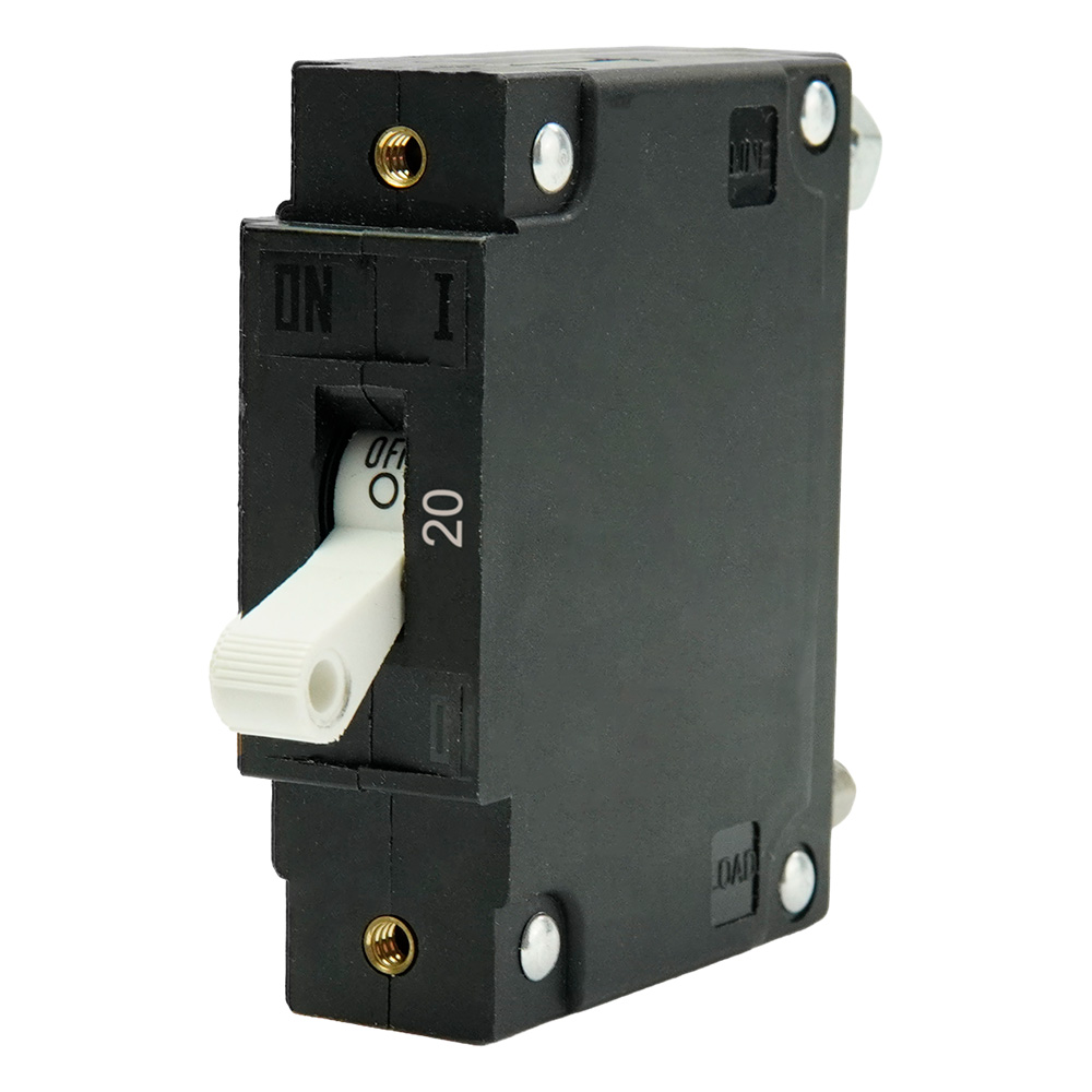Egis C Series White Toggle Panel Mount Circuit Breaker - Single Pole 20A Egis C Series White Toggle Panel Mount Circuit Breaker - Single Pole 20A