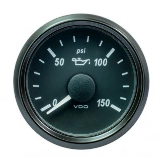 VDO SingleViu 52mm (2-1/16") Oil Pressure Gauge - 150 PSI - 0-180 Ohm