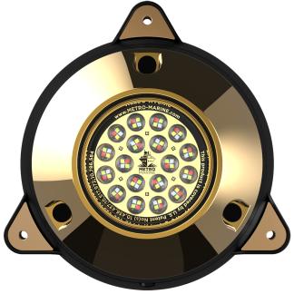 Metro Marine High-Output Surface Mount Underwater Light w/Intelligent Full Spectrum LED's - RGBW, 90° Beam