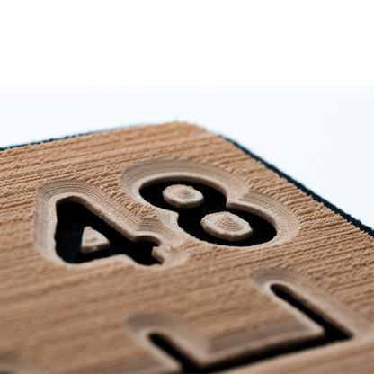 SeaDek 48” Routed Ruler - 6mm - Brushed Texture - Mocha/Black