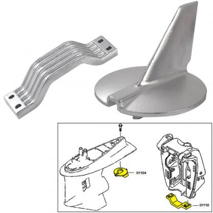 Tecnoseal Anode Kit w/Hardware - Yamaha 200-250HP - Aluminum