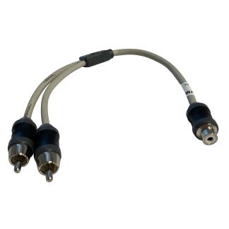 Marine Audio Adapter RCA Twisted Pair Y Adapter - 1 Female to 2 Male