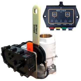 GROCO 1" E-Valve Kit - Bronze Electric Flanged Seacock - 24V
