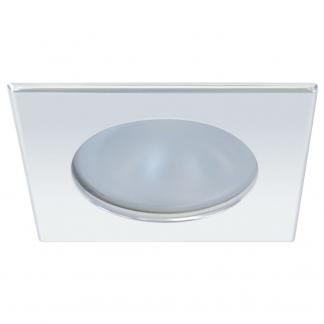 Quick Blake XP Downlight LED -  6W, IP66, Spring Mounted - Square Stainless Bezel, Round Warm White Light