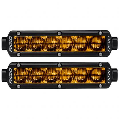 RIGID Industries 6" SR-Series SAE Compliant Fog Light - Black w/Yellow Light