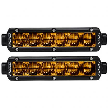 RIGID Industries 6" SR-Series SAE Compliant Fog Light - Black w/Yellow Light