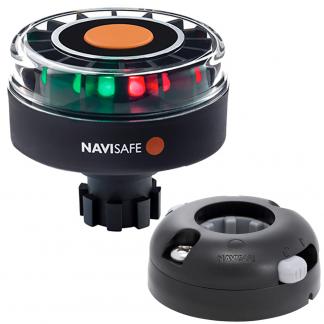 Navisafe Navilight Tricolor 2NM w/Navibolt Base & Horizontal Mount - Black