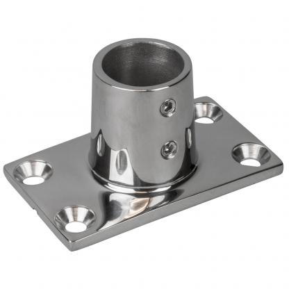 Sea-Dog Rail Base Fitting Rectangular Base 90° 316 Stainless Steel - 1-7/8" x 3-3/16" - 1" OD