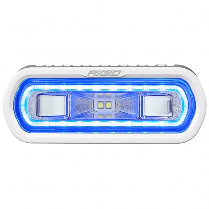 RIGID Industries SR-L Series Marine Spreader Light - White Surface Mount - White Light w/Blue Halo