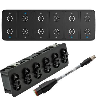 Maretron CKM12 Keypad w/CKM to NMEA 2000® Adapter Cable - 0.2M (Horizontal Orientation)