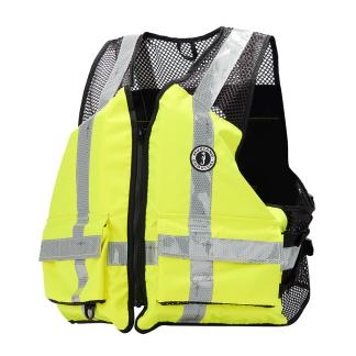 Mustang Industrial Mesh Vest - Hi-Vis Fluorescent Yellow Green - XXL/3XXL