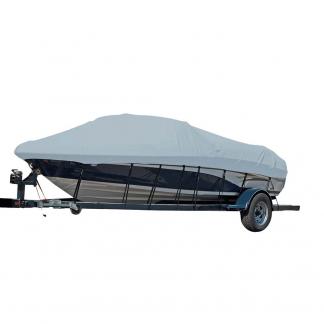 Carver Sun-DURA® Styled-to-Fit Boat Cover f/23.5' Sterndrive V-Hull Runabout Boats (Including Eurostyle) w/Windshield & Hand/Bow Rails - Grey