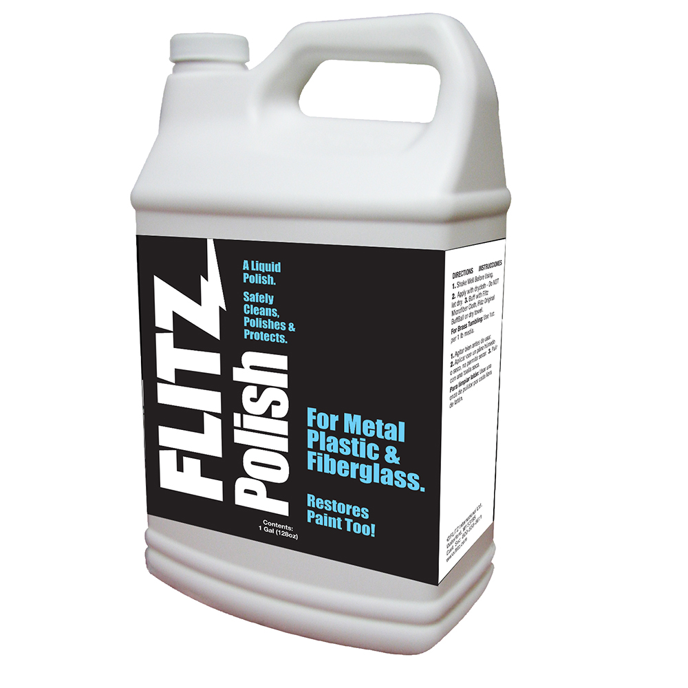 Flitz Polish f/Metal, Plastic & Fiberglass - Liquid - 1 Gallon (128oz) Flitz Polish f/Metal, Plastic & Fiberglass - Liquid - 1 Gallon (128oz)