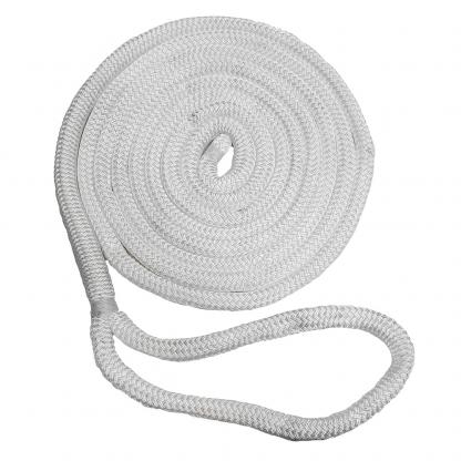 New England Ropes 3/8" Double Braid Dock Line - White - 15'