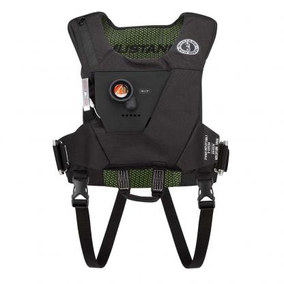 Mustang EP 38 Ocean Racing Hydrostatic Inflatable Vest - Black/Fluorescent Yellow/Green - Automatic/Manual