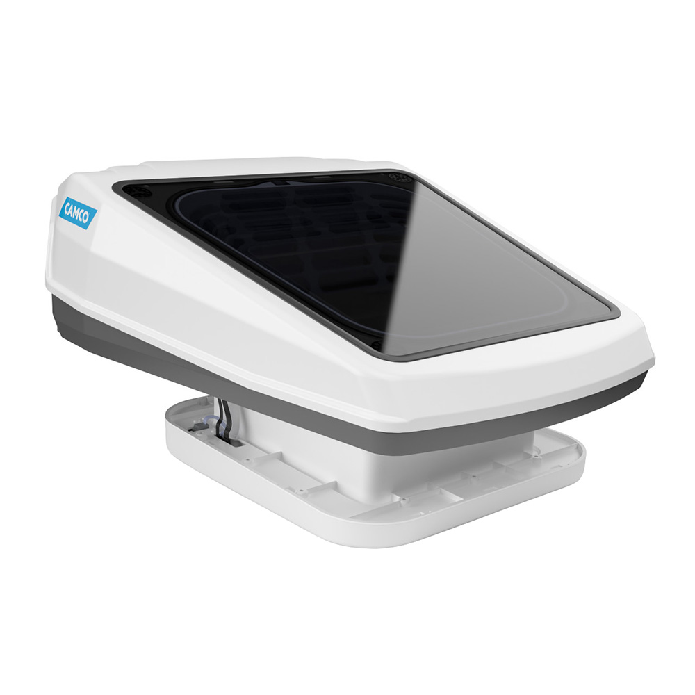 Camco Powered Roof Vent w/Skylight - White Camco Powered Roof Vent w/Skylight - White