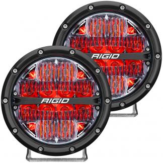 RIGID Industries 360-Series 6" LED Off-Road Fog Light Drive Beam w/Red Backlight - Black Housing