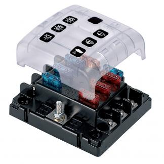 BEP ATC Six Way Fuse Holder Quick Connect w/Cover & Link