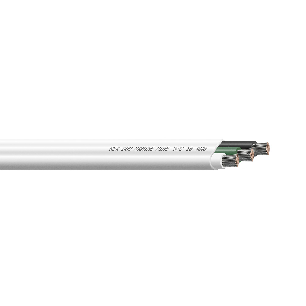 Sea-Dog 10/3 AWG Flat Triplex Wire - White/Green/Black - 100' Sea-Dog 10/3 AWG Flat Triplex Wire - White/Green/Black - 100'