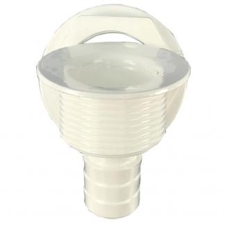 T-H Marine Straight Barbed All-Purpose Drain - White