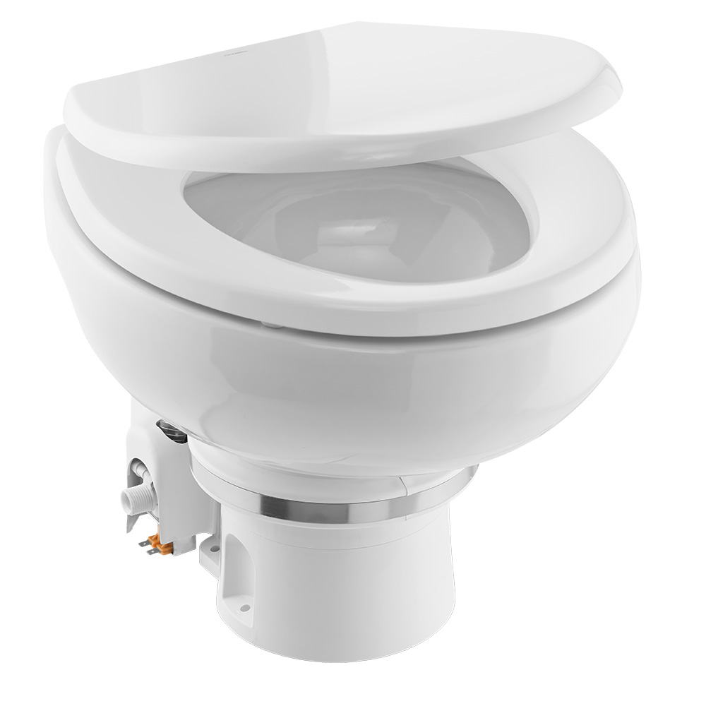 Dometic™ MasterFlush 7160 White Electric Macerating Toilet w/Orbit Base, Raw Water Flush - 24V Dometic™ MasterFlush 7160 White Electric Macerating Toilet w/Orbit Base, Raw Water Flush - 24V