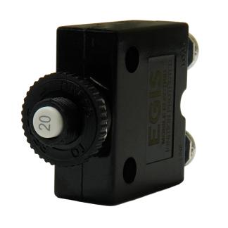 Egis 20A Push Button Panel Mount Circuit Breaker - Screw Terminals
