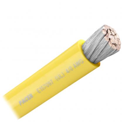 Pacer Yellow 4/0 AWG Battery Cable - Sold By The Foot