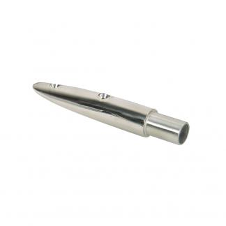 Whitecap 16-1/2° Rail End (End-Out) - 316 Stainless Steel - 7/8" Tube O.D.