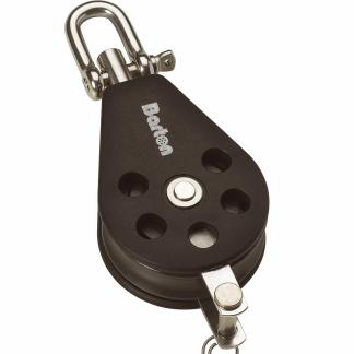 Barton Size 1 30mm Plain Bearing Pulley Block Single Swivel & Becket