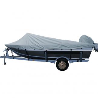 Carver Poly-Flex II Styled-to-Fit Boat Cover f/16.5' Aluminum Boats w/High Forward Mounted Windshield - Grey