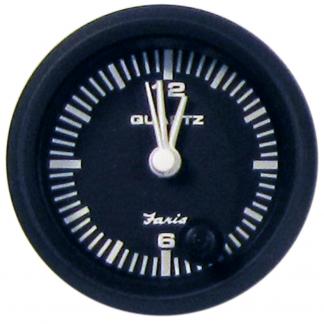 Faria Euro Black 2" Clock - Quartz (Analog)