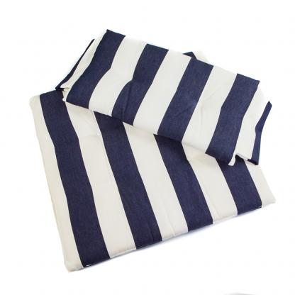 Whitecap Seat Cushion Set f/Director's Chair - Navy & White Stripes