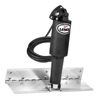 Lenco 4" x 12" Limited Space Trim Tab Kit w/o Switch Kit 12V - Electro-Polished - Standard Actuator